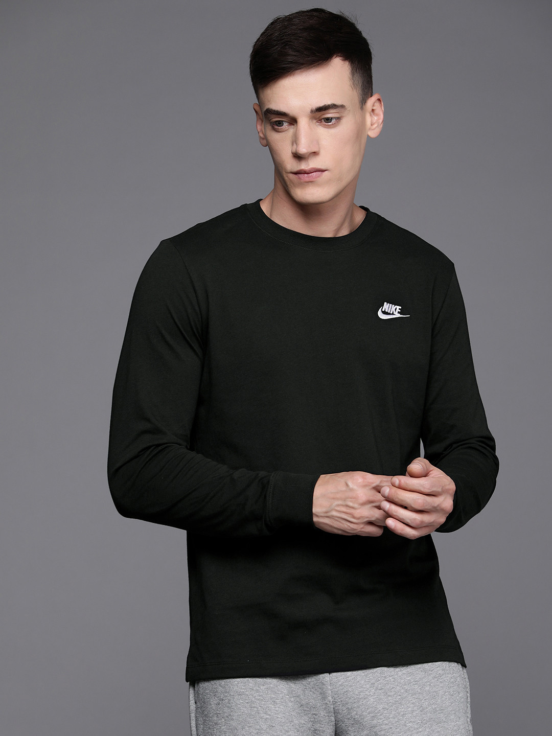 mens black and volt nike shirt