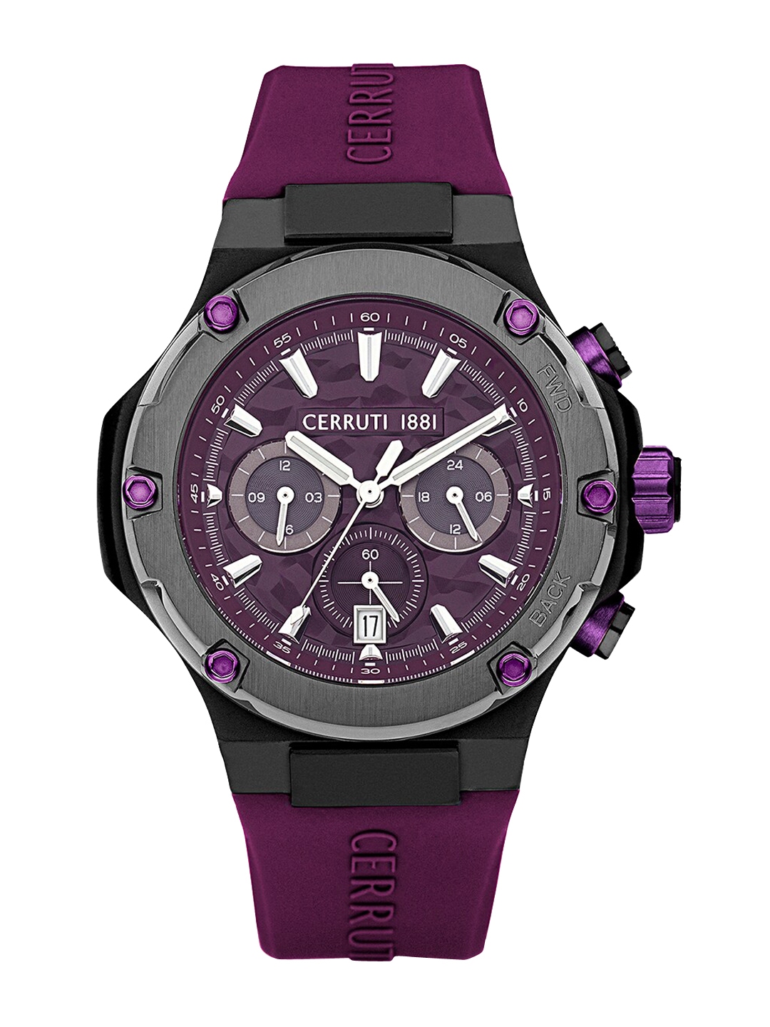 Buy Cerruti 1881 Men Purple Dial & Purple Straps Analogue Watch CIWGQ2224305 Watches for Men