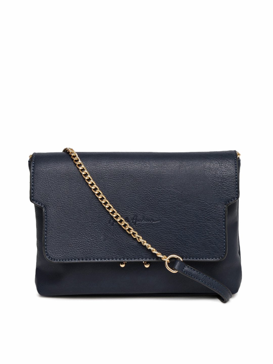 Buy Mast & Harbour Navy Blue Solid Sling Bag - Handbags for Women ...