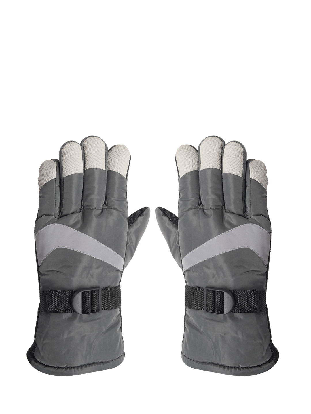 Buy FabSeasons Grey Colourblocked Winter Gloves Gloves for Unisex