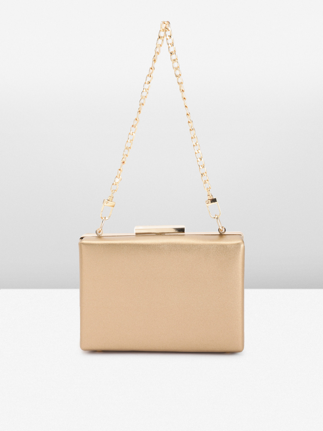 Buy Allen Solly Solid Box Clutch With Shoulder Straps Clutches for