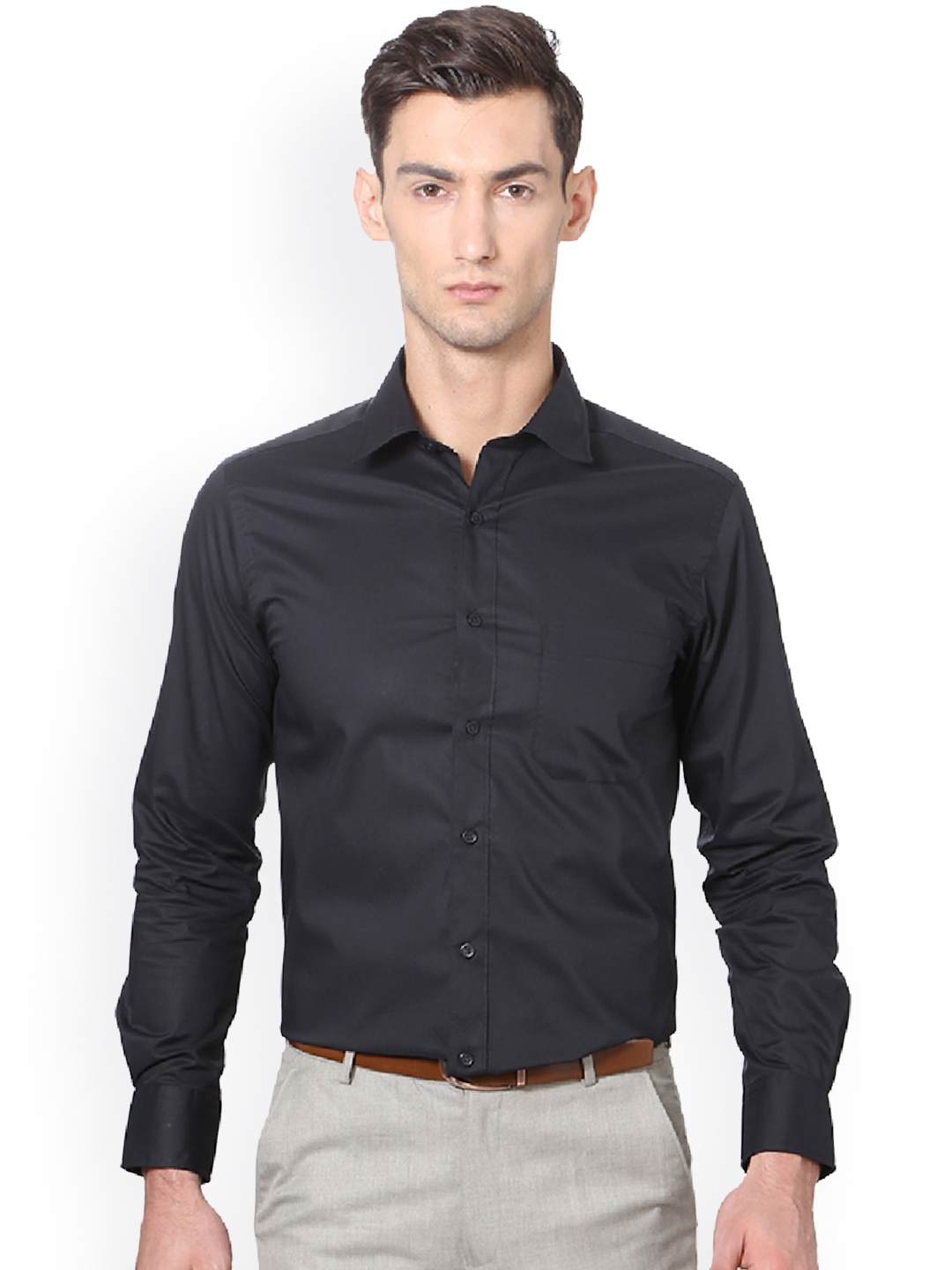 peter england shirts black