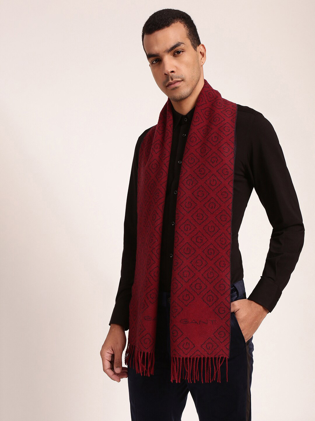 Buy GANT Men Red Printed Scarf Scarves for Men 20463300 Myntra