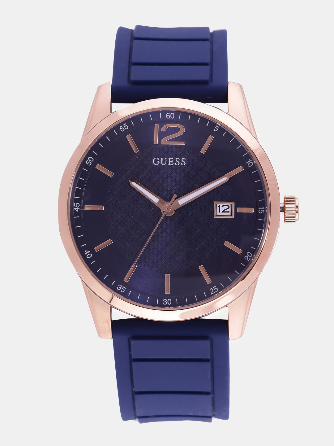 Buy GUESS Men Navy Blue Analogue Watch W0991G4 Watches for Men