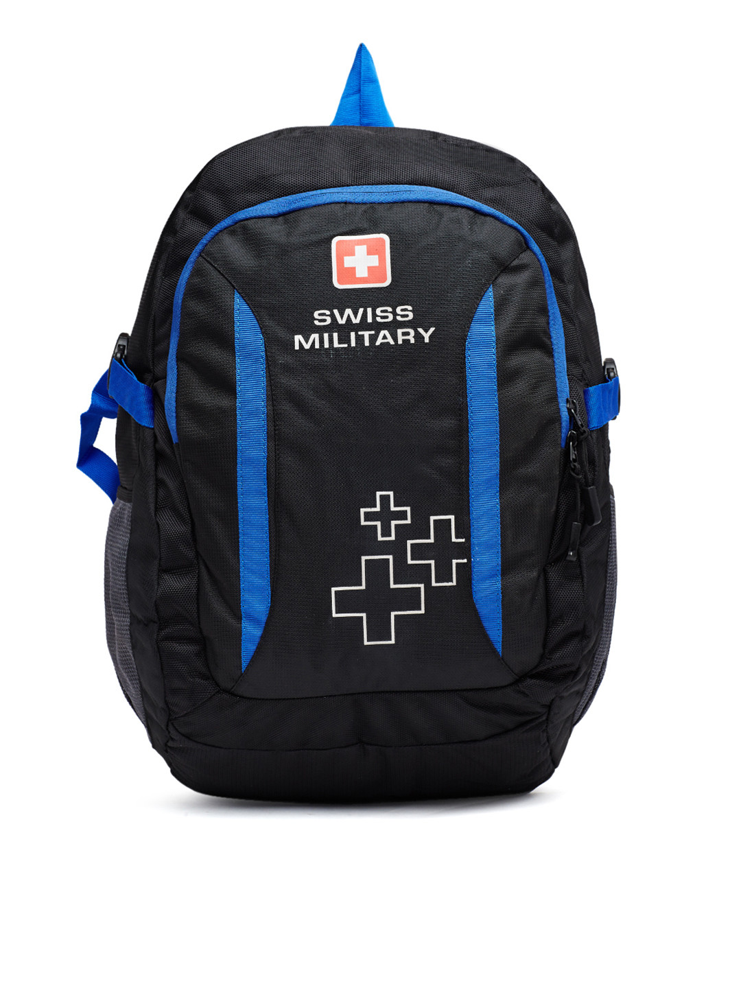 Buy SWISS MILITARY Unisex Black & Blue Solid Backpack Backpacks for