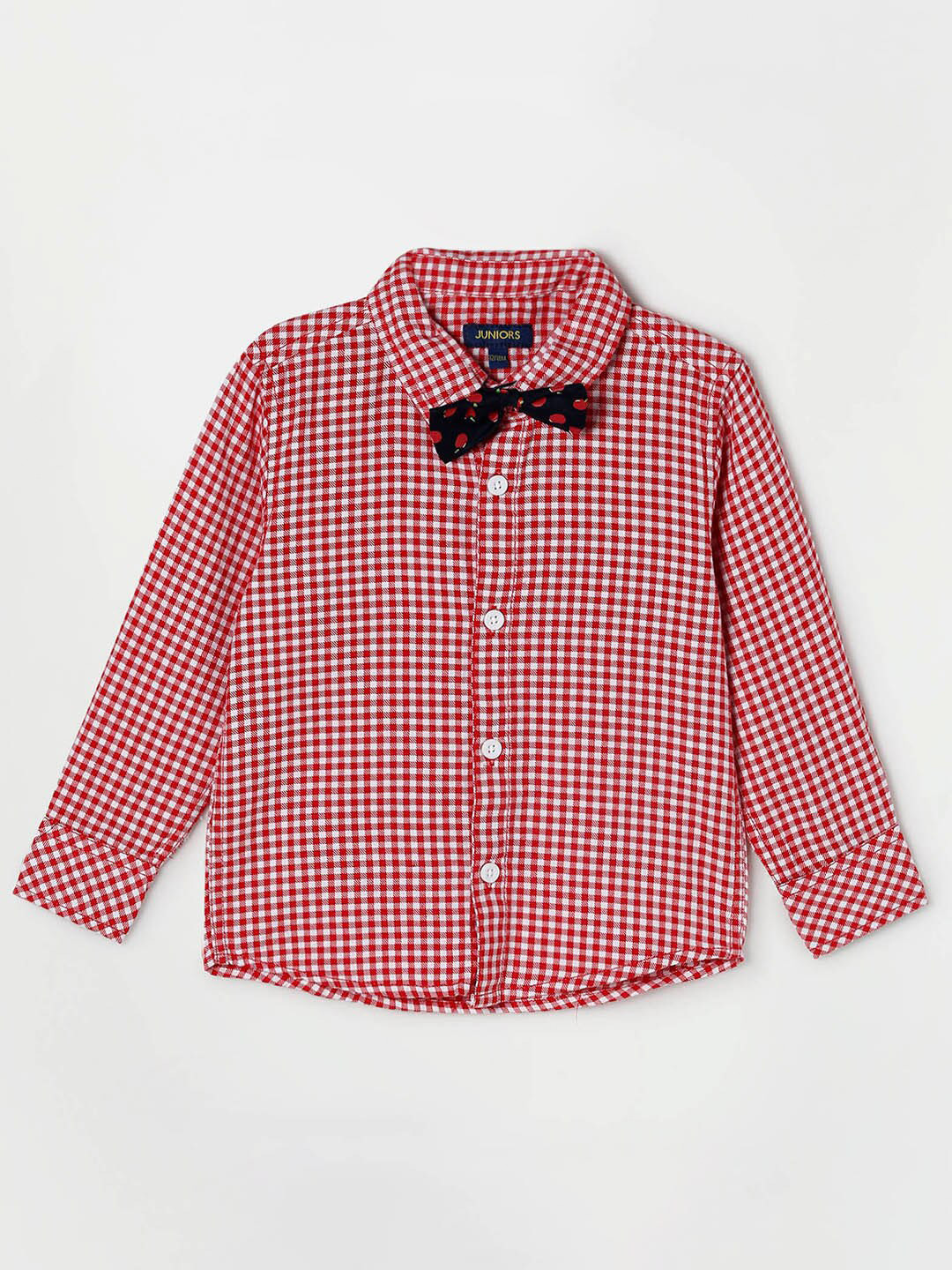Boys Red Checked Cotton Shirt