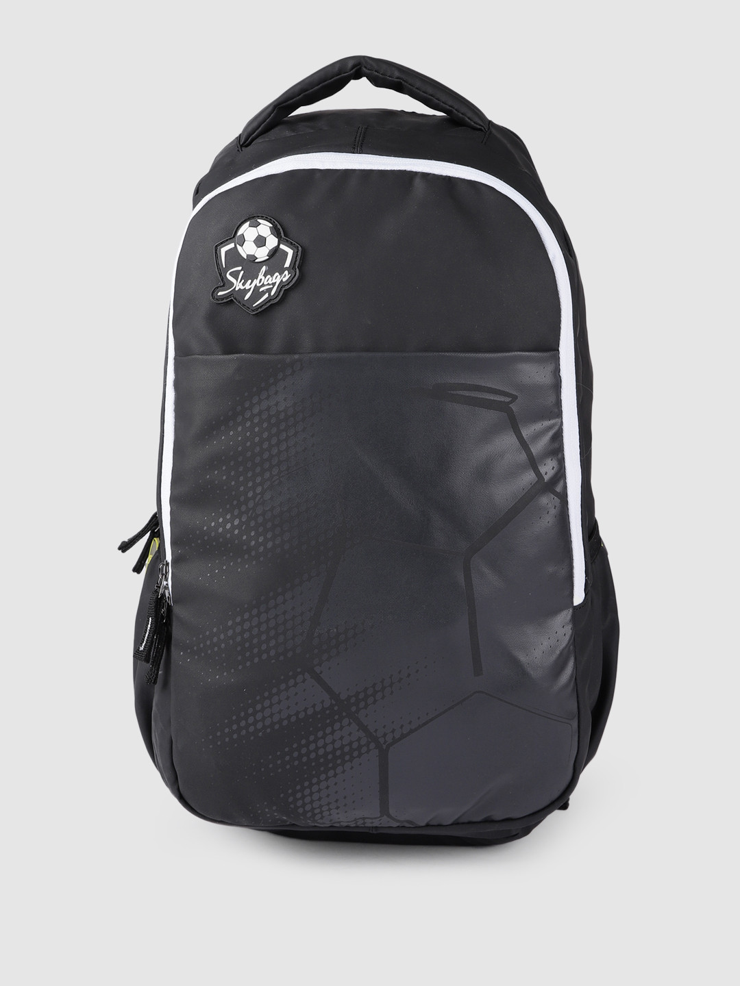 Buy Skybags Unisex Black Graphic Printed Backpack With Rain Cover