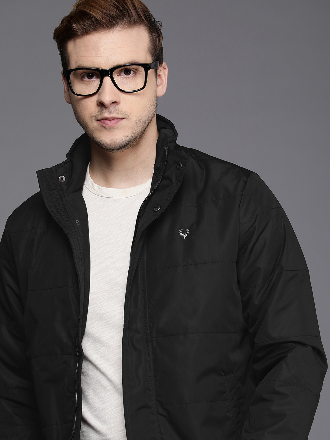 Buy Allen Solly Sport Men Black Solid Padded Jacket Jackets for Men 20479076 Myntra