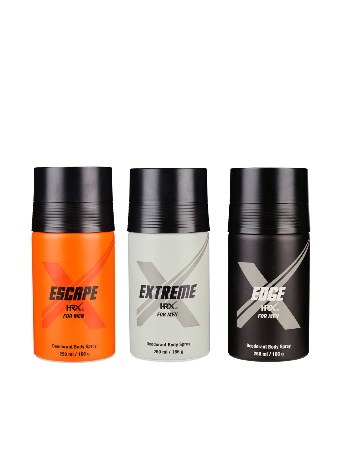 Buy HRX Men Set Of Edge + Escape + Extreme Deodorants 250 Ml Each