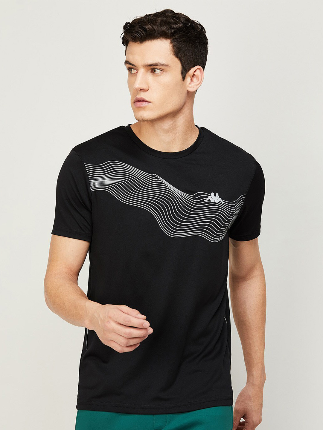 Buy Kappa Men Black Printed T Shirt Tshirts for Men 20485592 Myntra