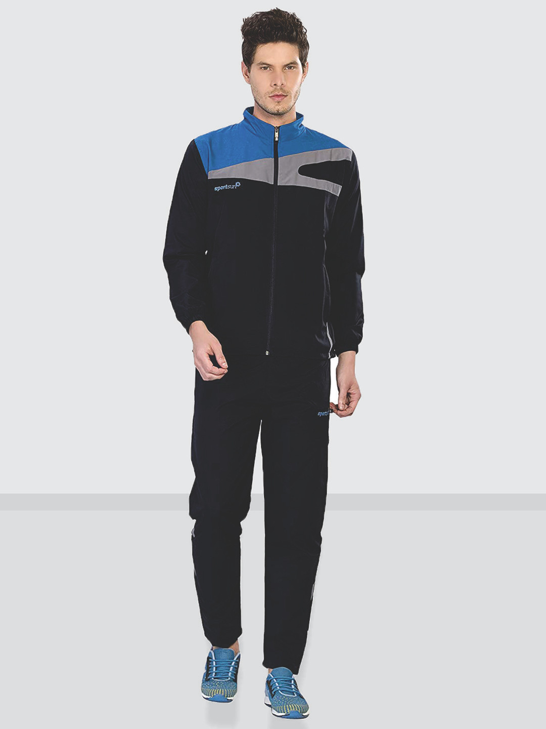 Buy SPORT SUN Men Navy Blue Solid Tracksuits Tracksuits for Men