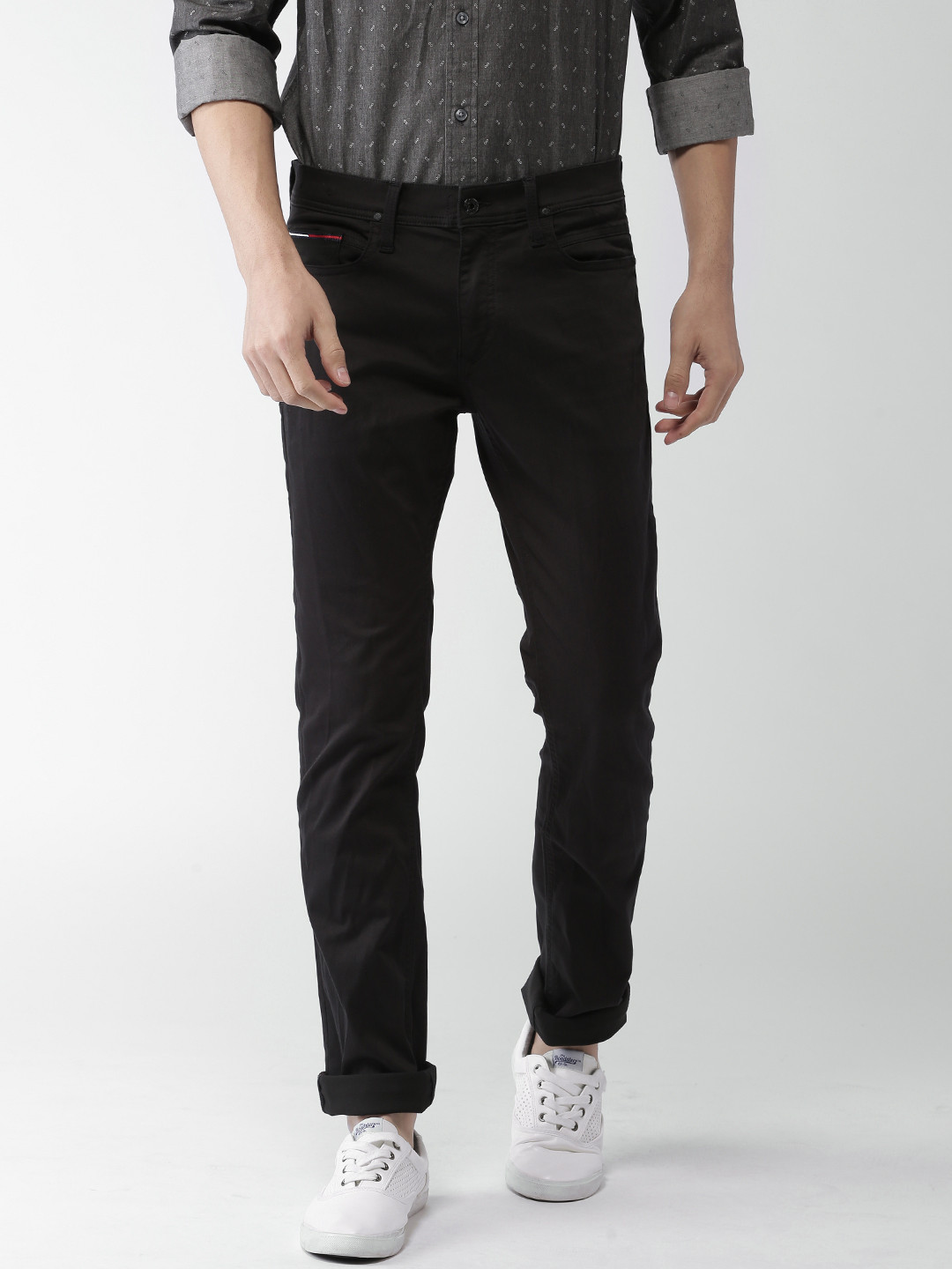 Buy Tommy Hilfiger Men Black Slim Fit Low Rise Clean Look Stretchable Jeans - Jeans for Men 