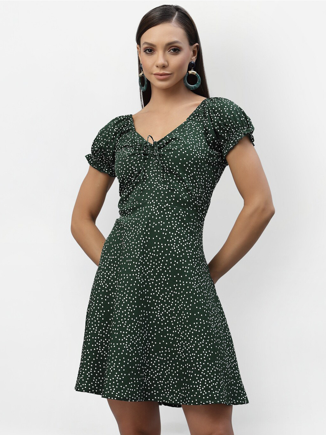 Buy Aayu Women Green Polka Dots Dress Dresses for Women 20501376 Myntra