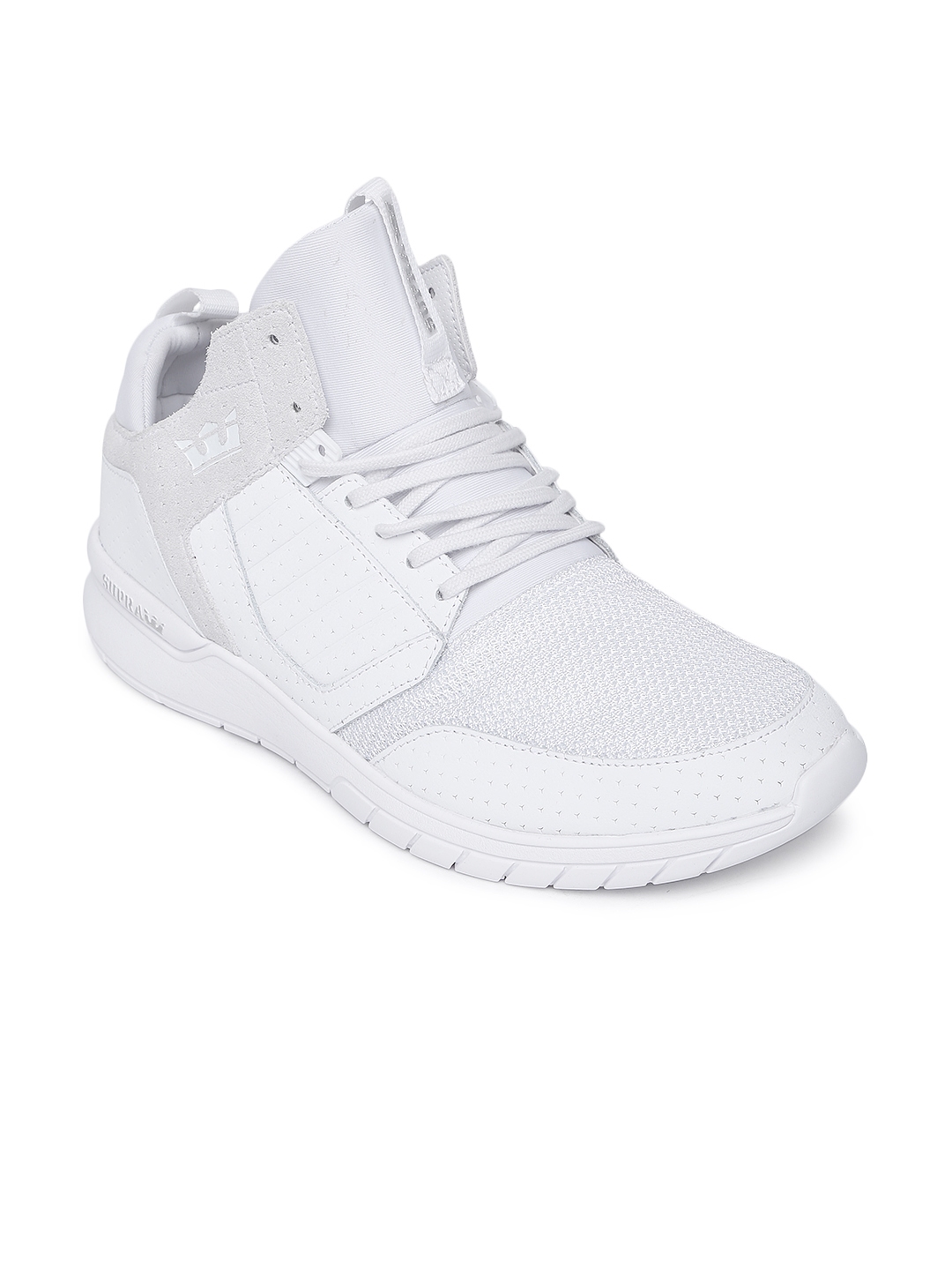 white solid sneakers for men