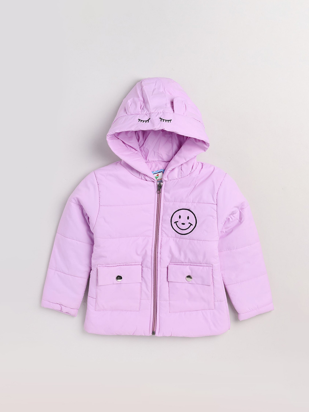 Buy Toonyport Unisex Kids Purple Puffer Jacket With Embroidered Jackets for Unisex Kids