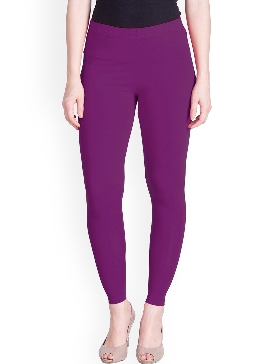 Buy LYRA Women Purple Solid Ankle Length Leggings Leggings for Women