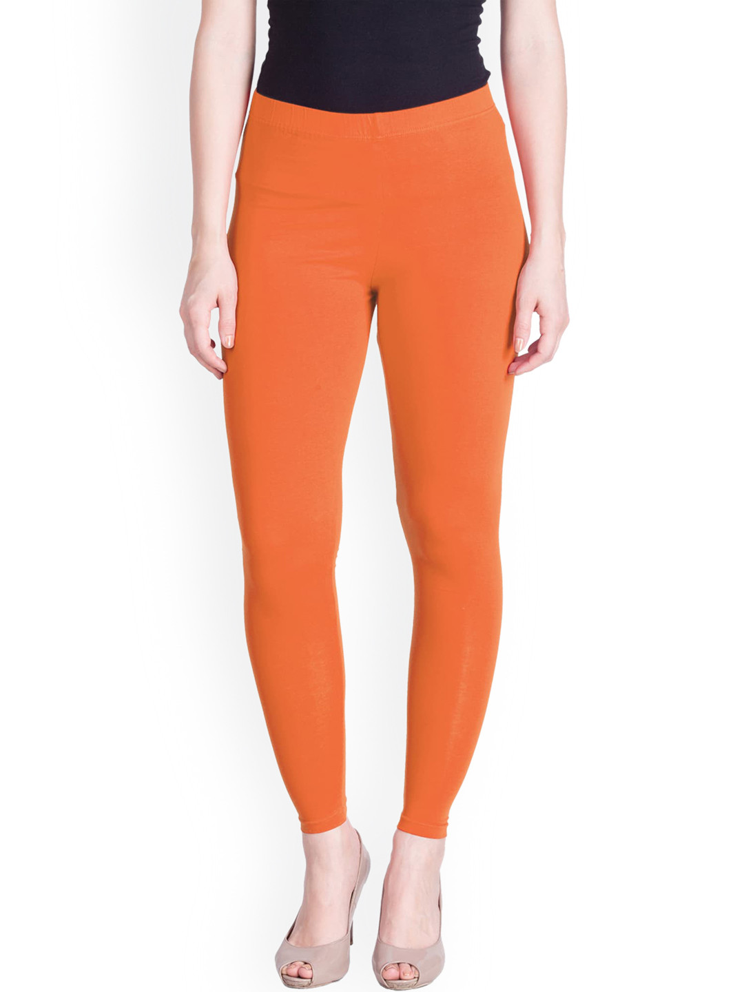 Buy LYRA Women Orange Ankle Length Leggings Leggings for Women
