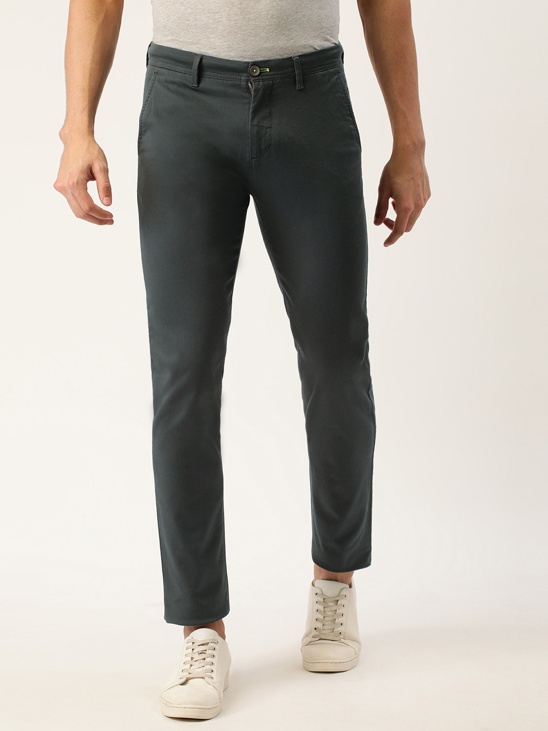 Buy Peter England Better Jeans Company Men Super Slim Fit Trousers