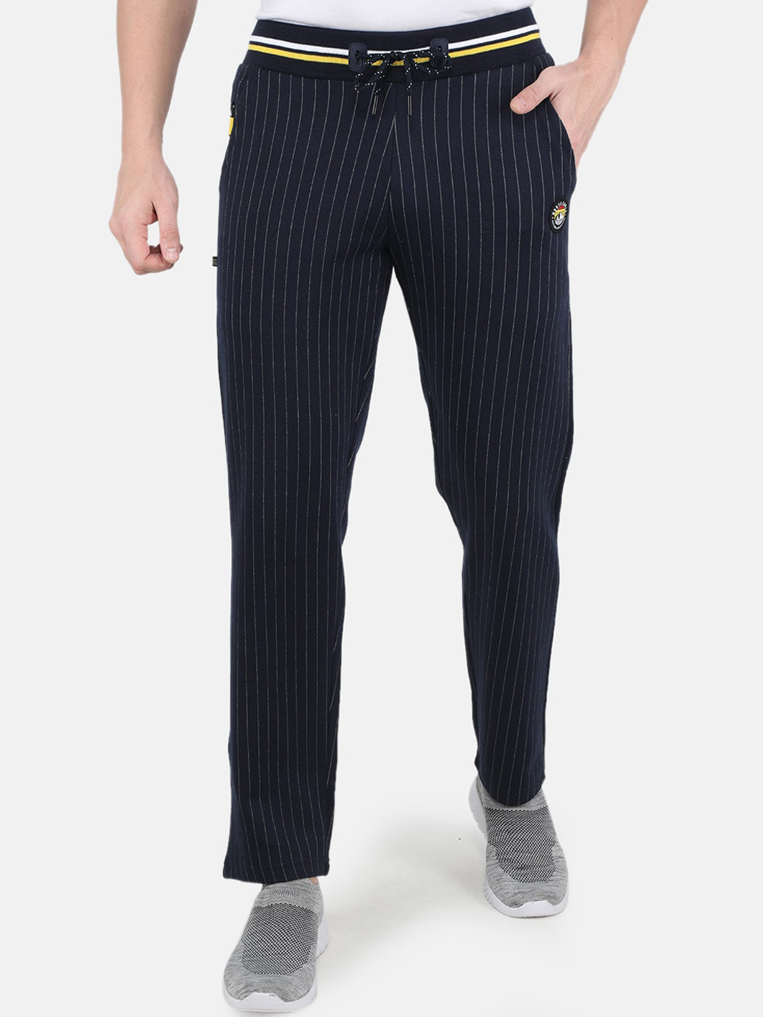 Buy Monte Carlo Men Navy Blue Striped Cotton Track Pant Track Pants for Men 20529218 Myntra