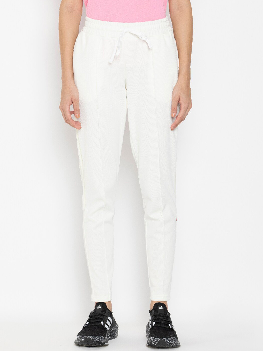 Buy ADIDAS Women White Solid Relaxed Fit Track Pant Track Pants for