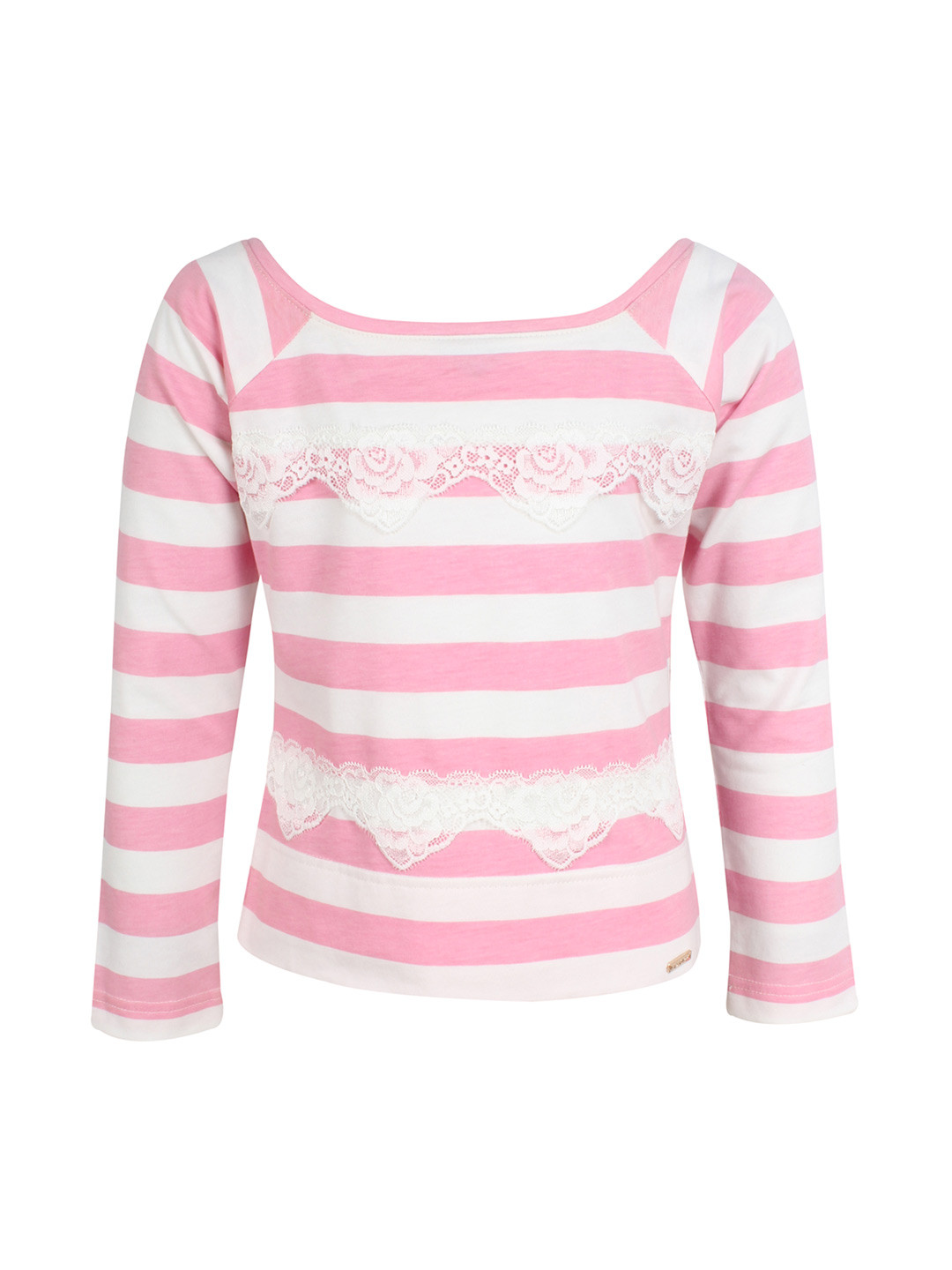 Buy CUTECUMBER Girls Pink & White Striped Top - Tops for Girls 2053834 | Myntra