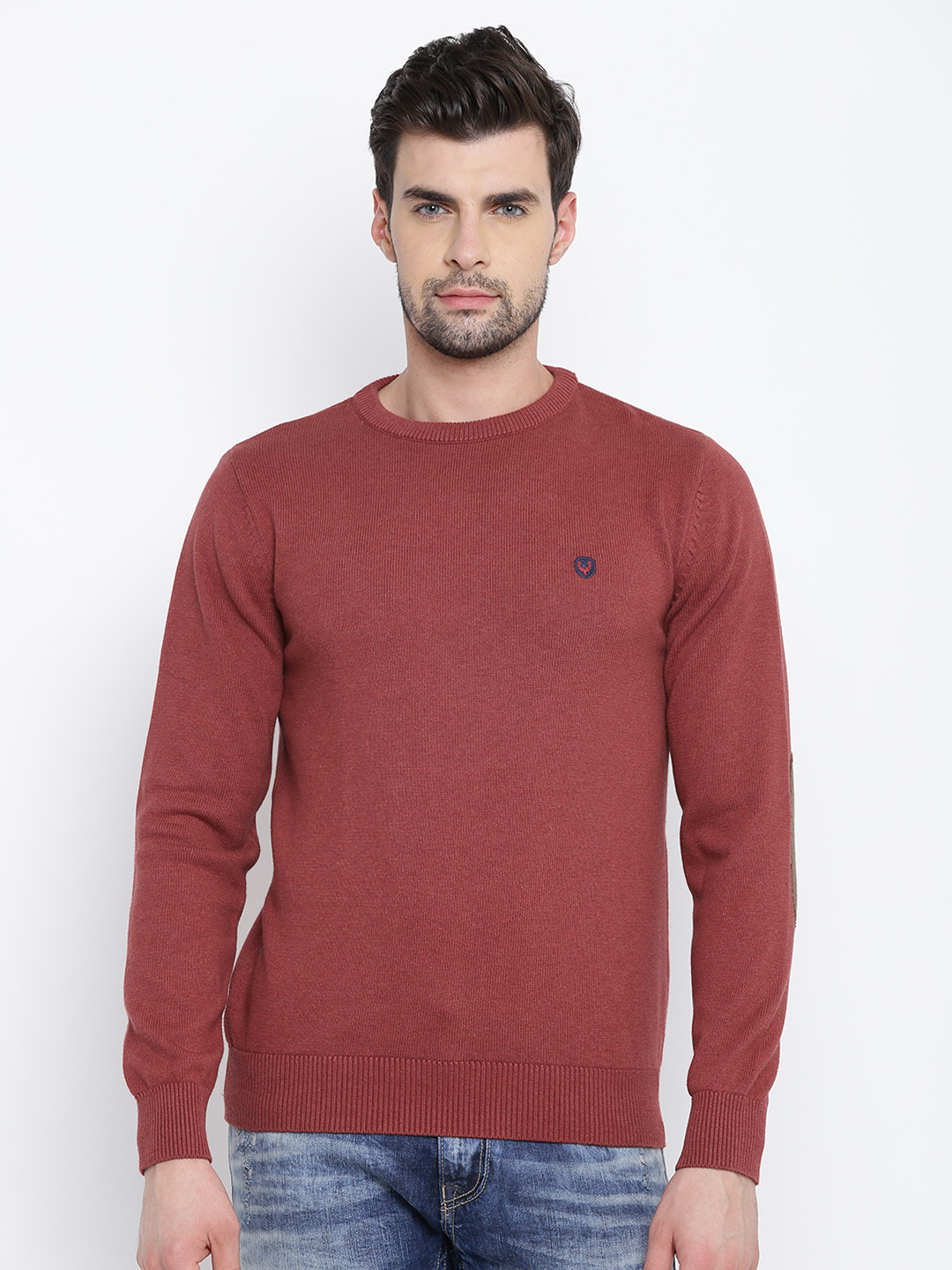 Buy Solly Sport By Allen Solly Men Maroon Solid Sweater - Sweaters for Men 2053852 | Myntra