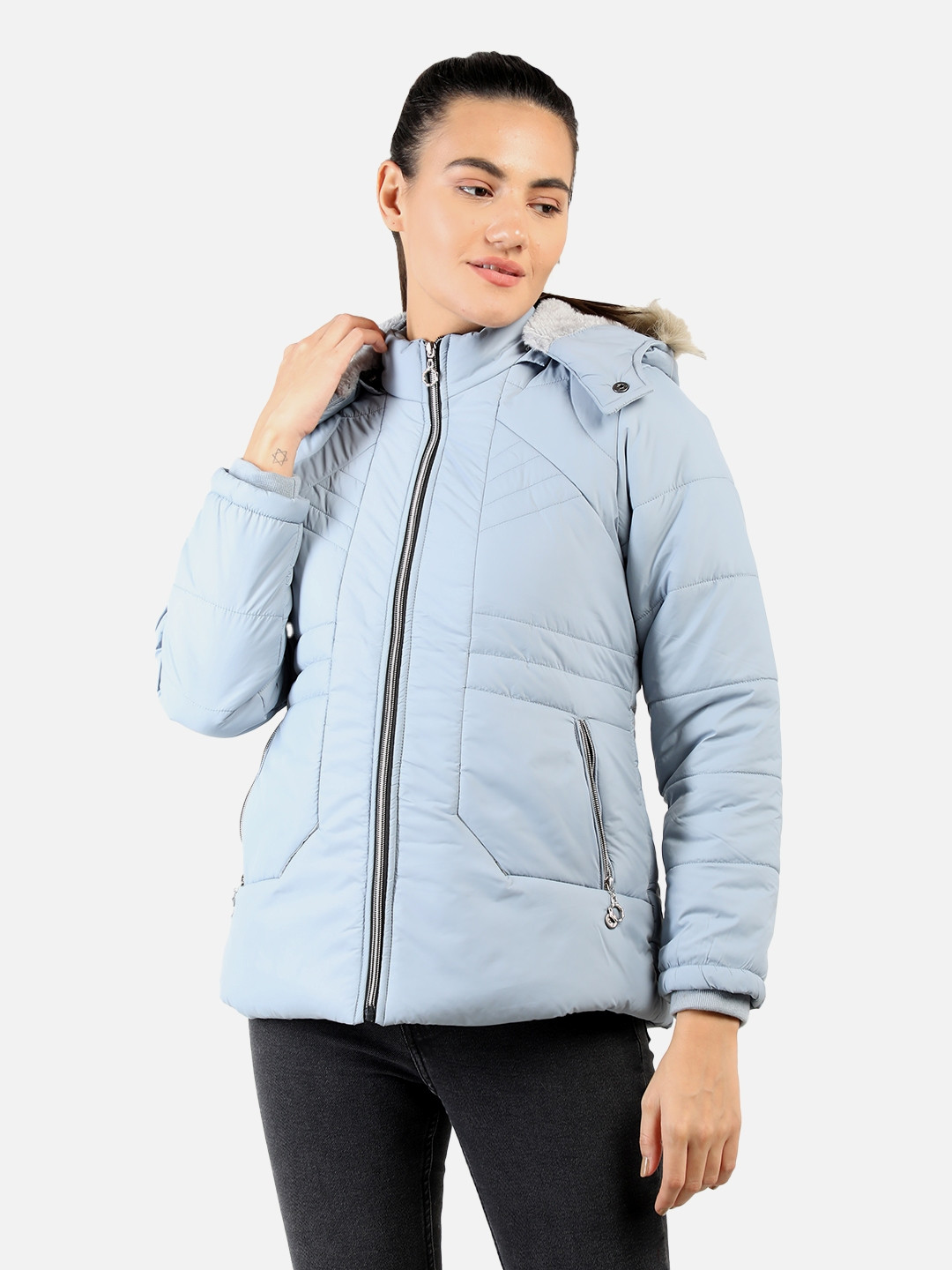 Buy NEVA Women Blue Lightweight Puffer Jacket Jackets for Women