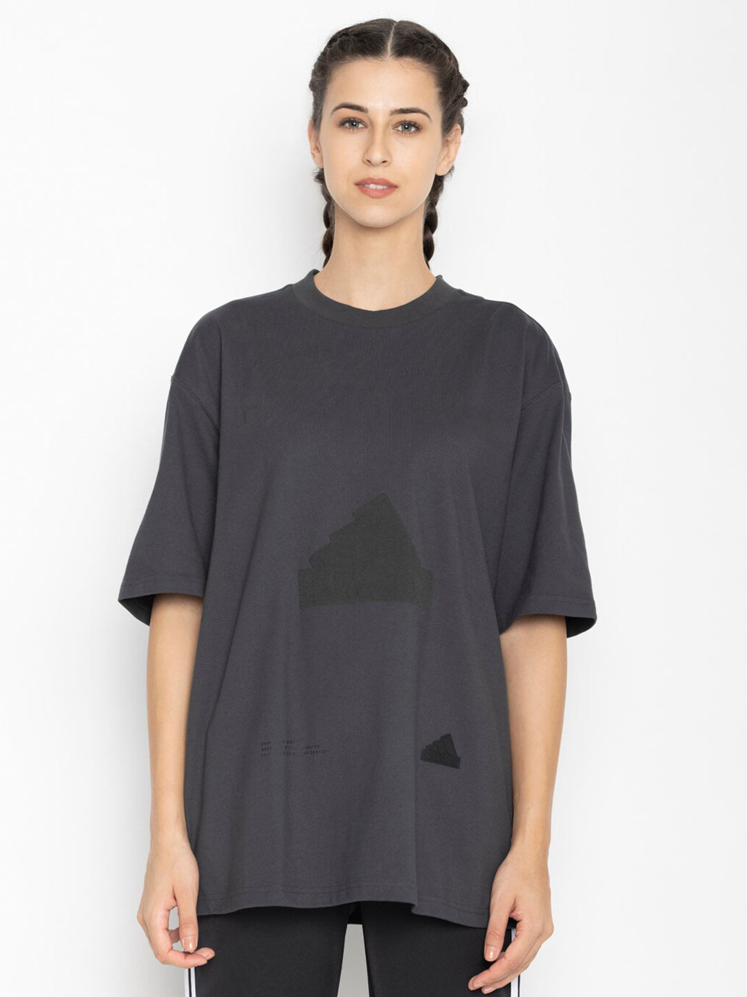 adidas grey womens t shirt