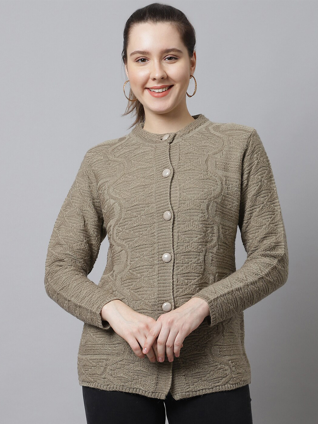 Buy VANYA Women Beige Cardigan Sweaters for Women 20550040 Myntra