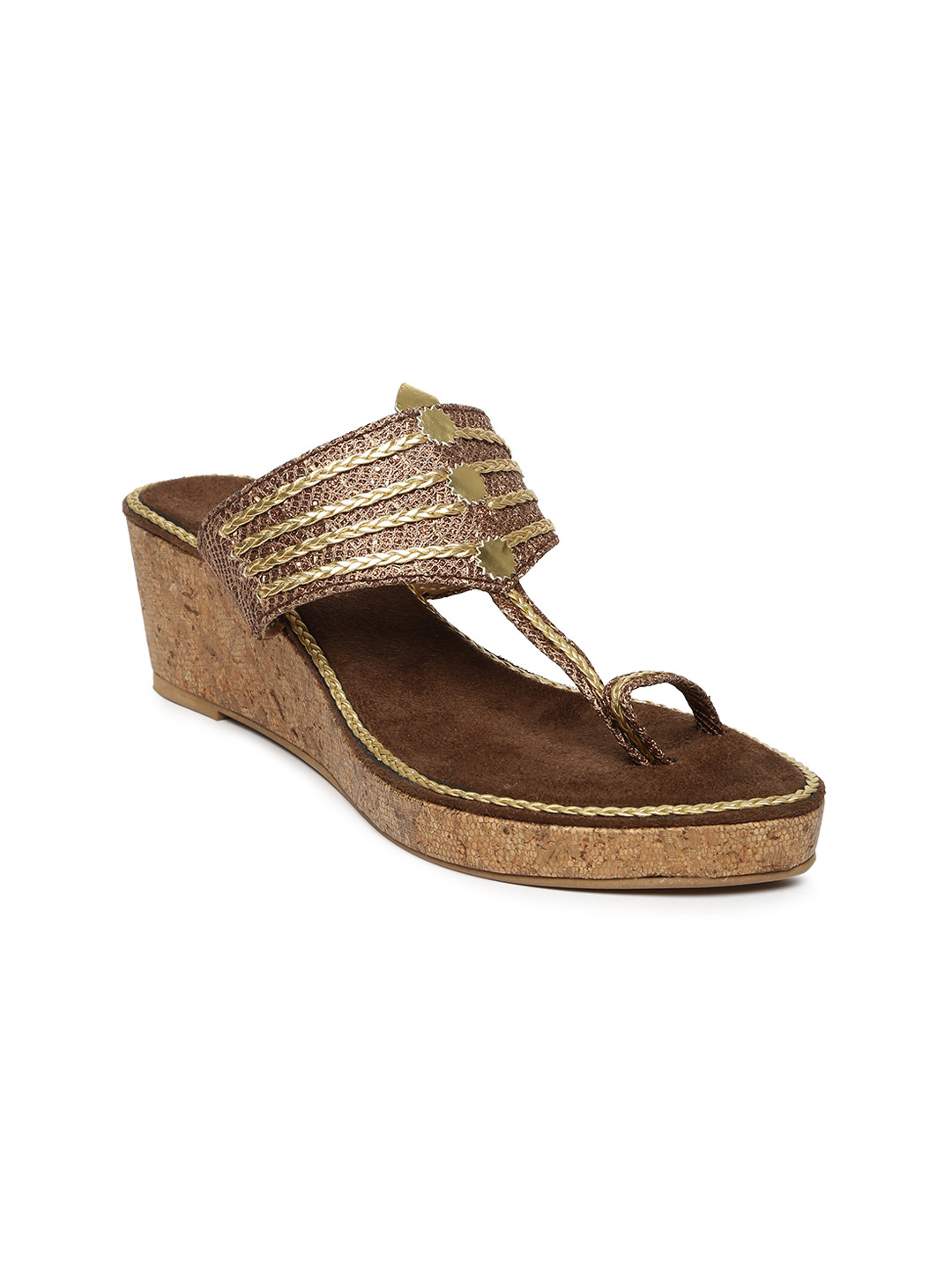 Buy Inc 5 Women Bronze Toned Wedges Heels for Women 2055385 Myntra