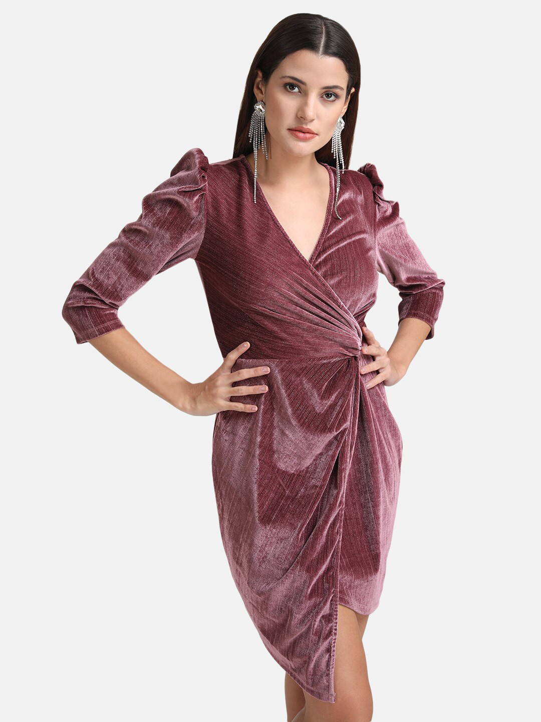 Buy Kazo Women Mauve Velvet Dress Dresses for Women 20554740 Myntra