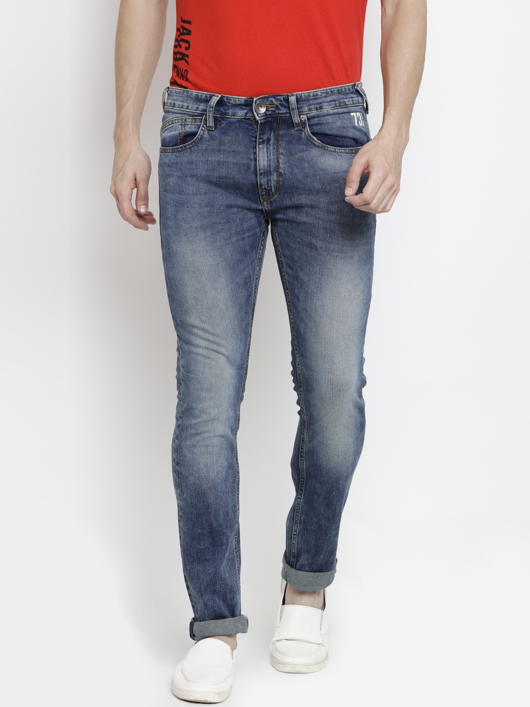 Buy Pepe Jeans Men Blue Mid Rise Clean Look Stretchable Jeans - Jeans ...
