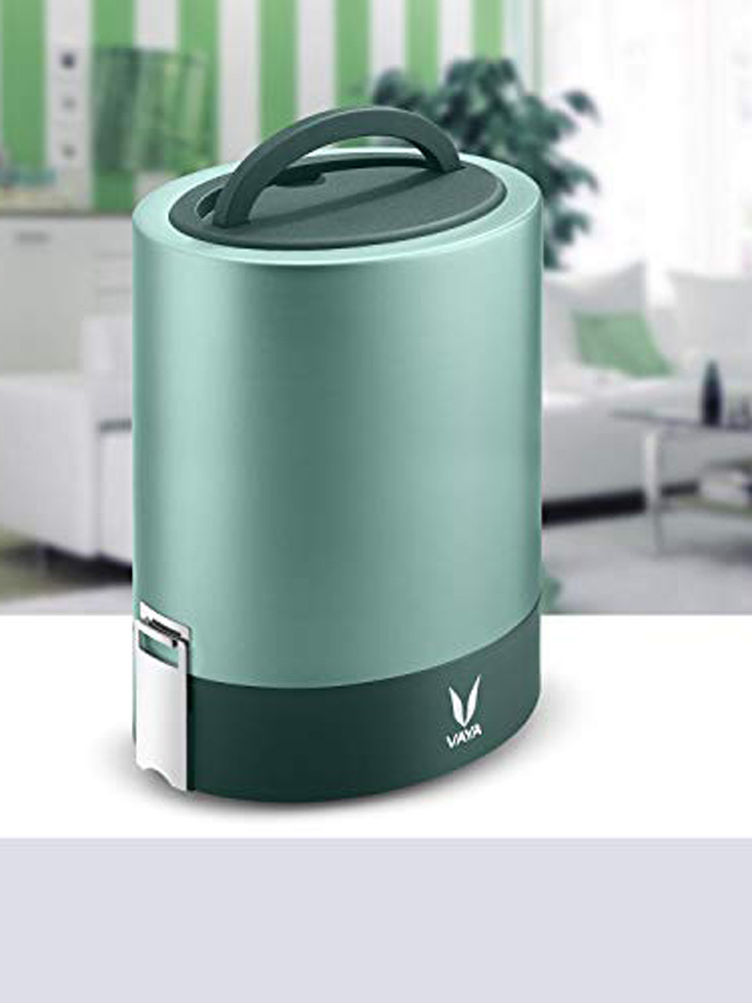 Buy Vaya Green Solid Click It Stainless Steel Four Piece Lunch Box 1.3L ...