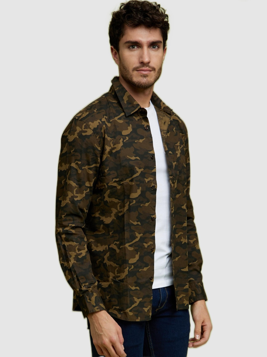 Cadilo Olive Green Aesthetic Shirt