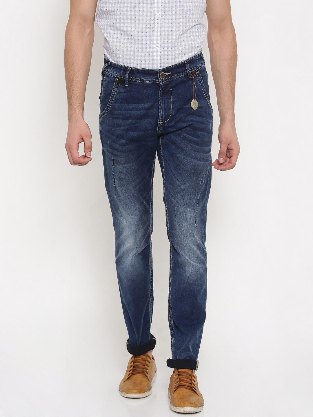 mufti slim men blue jeans