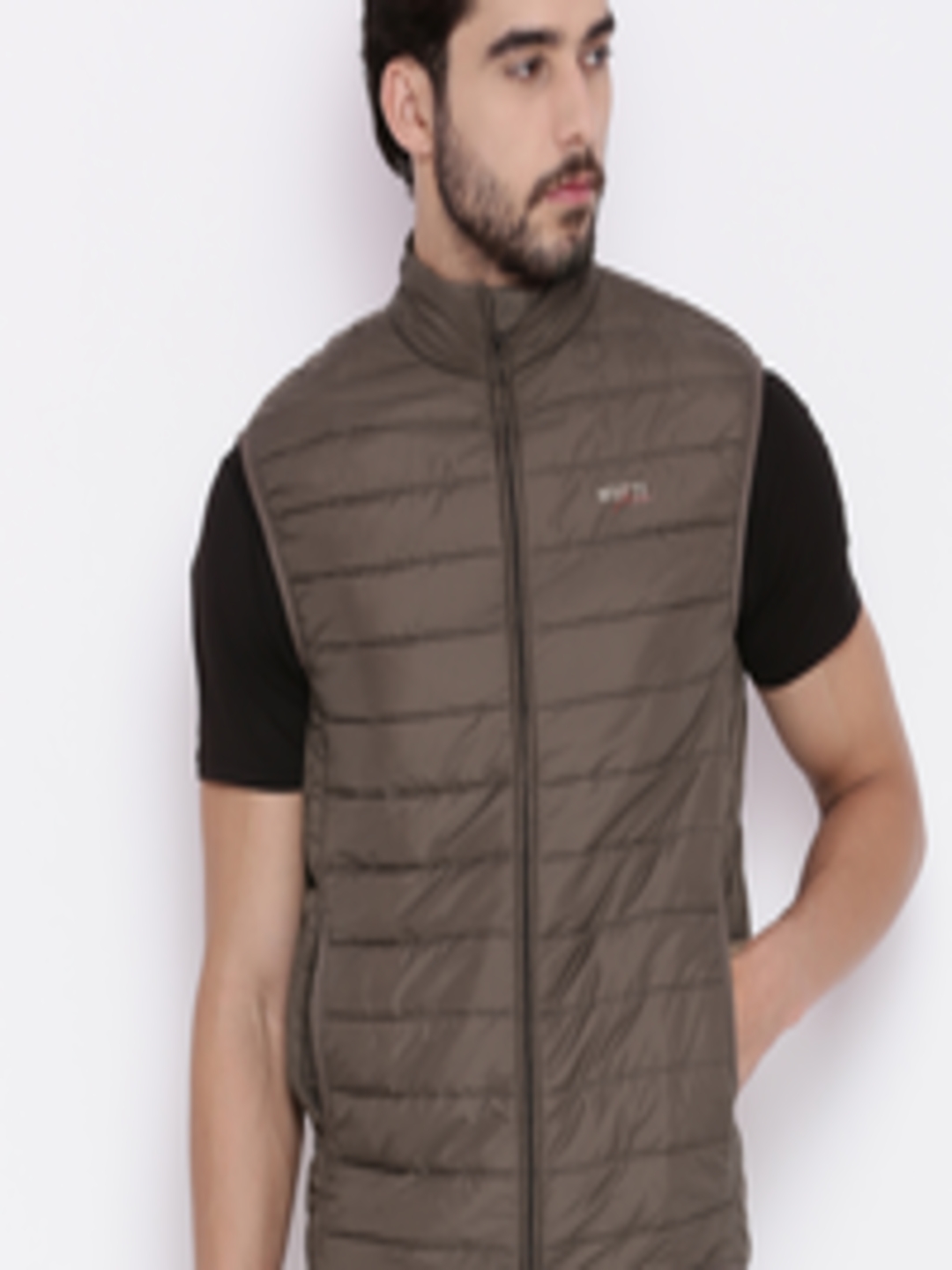 Buy Mufti Men Brown Solid Puffer Jacket - Jackets for Men 2056280 | Myntra