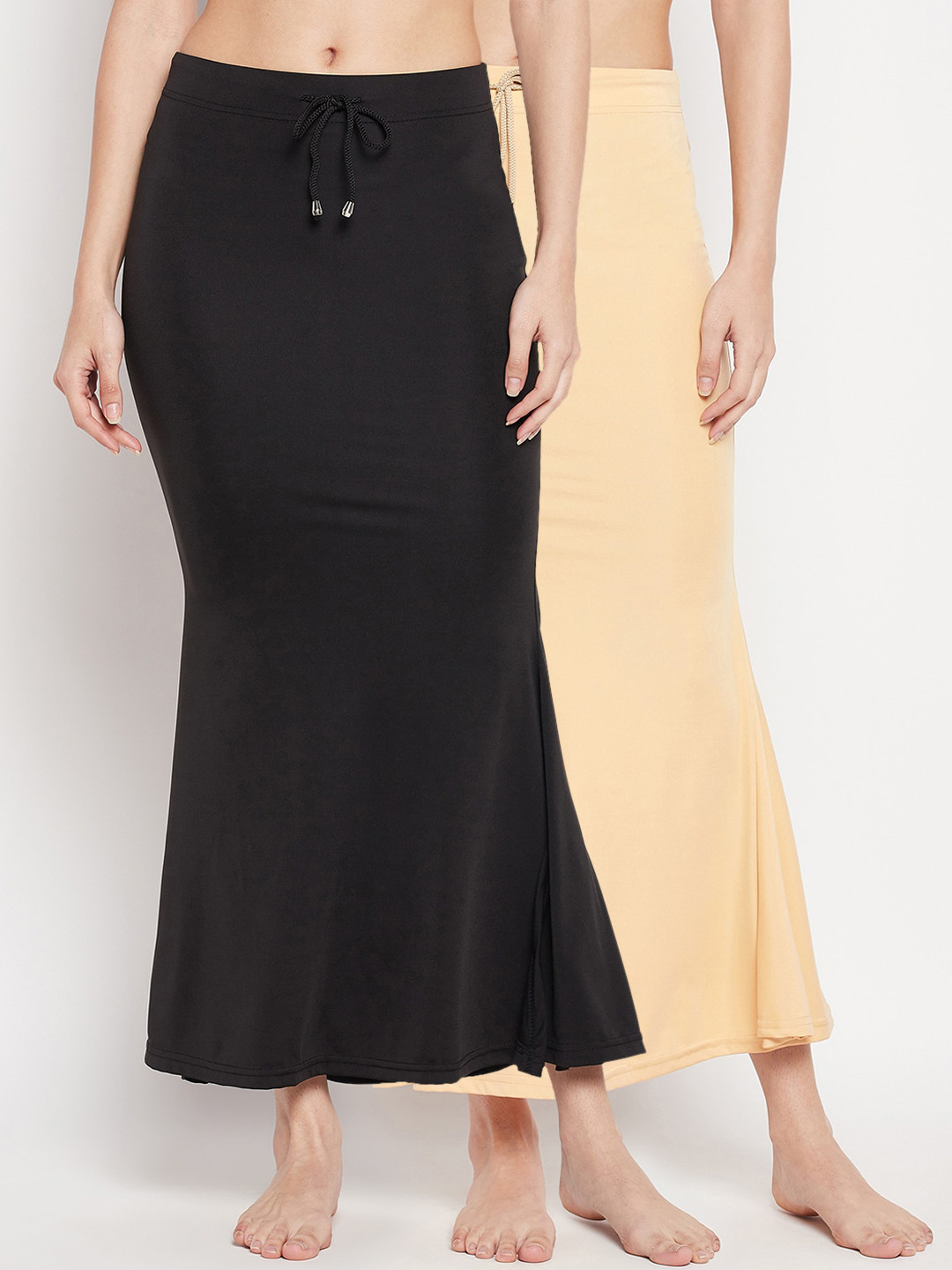 Buy SECRETS BY ZEROKAATA Women Pack Of 2 Solid Mermaid Fit Saree