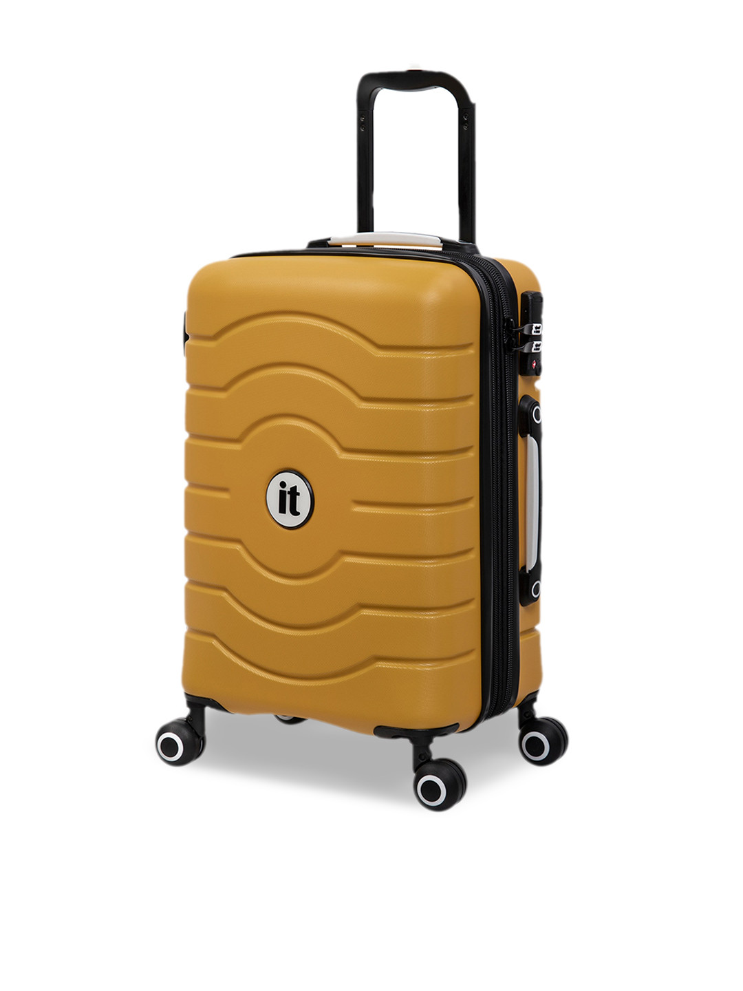 Buy IT Luggage Yellow Textured Hard Sided Trolley Bag Trolley Bag for