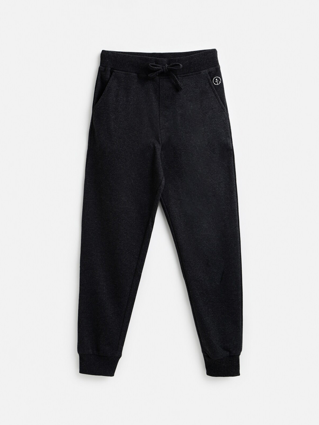 Buy Campana Boys Charcoal Solid Cotton Joggers Track Pants for Boys