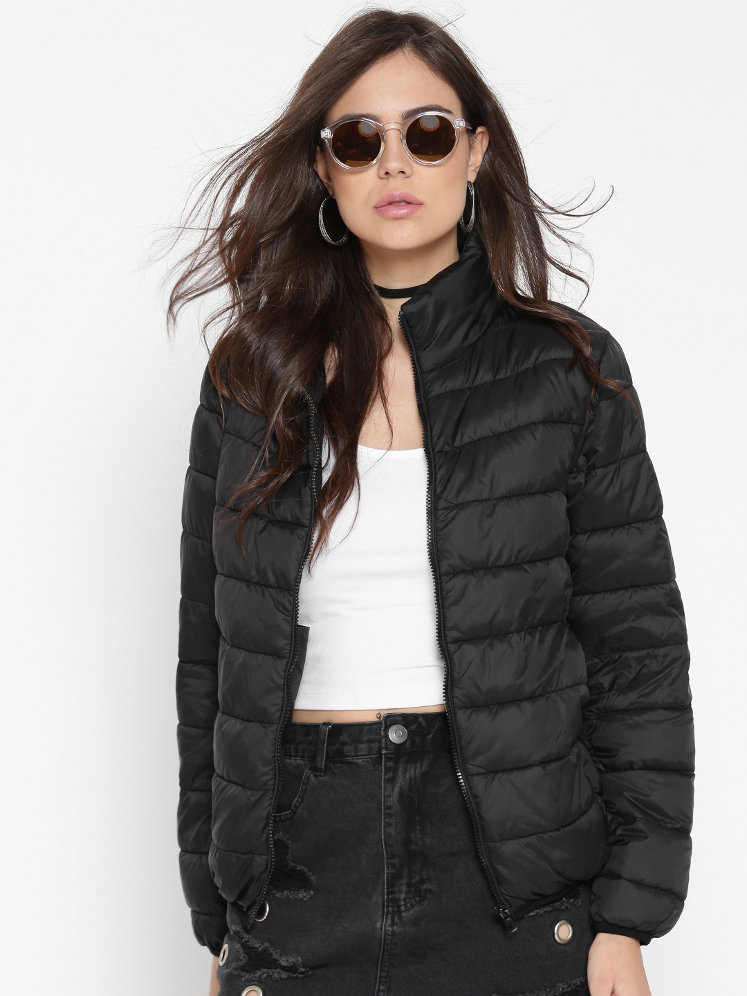black puffer coat forever 21