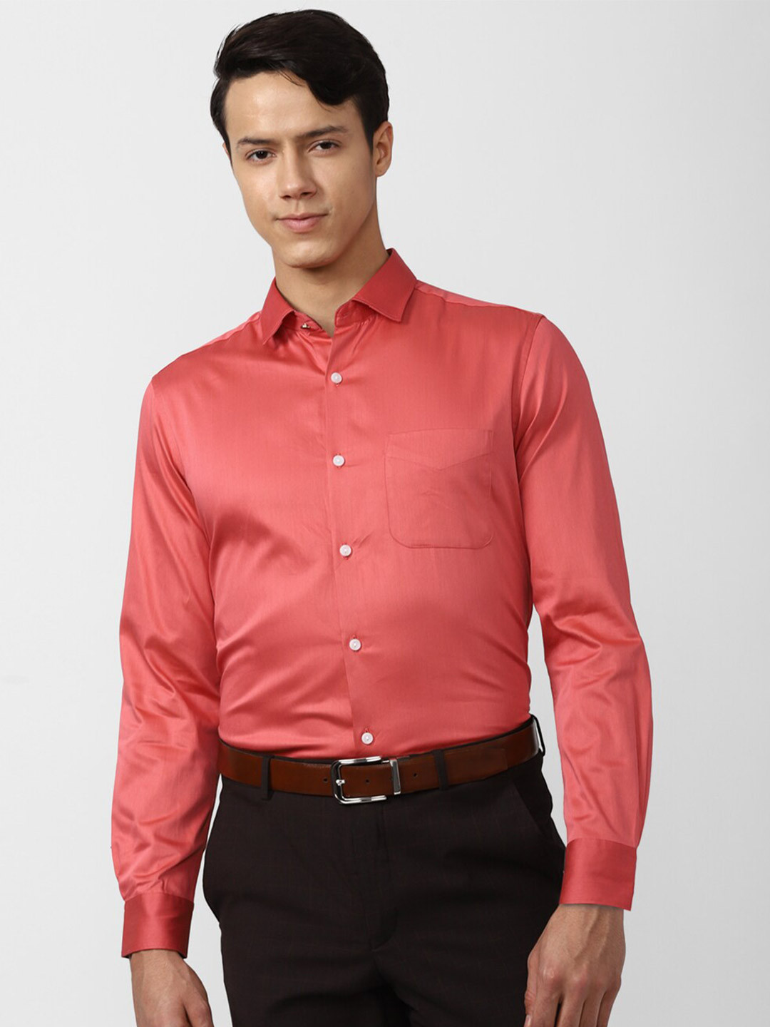 Buy Peter England Elite Men Pink Cotton Formal Shirt Shirts for Men