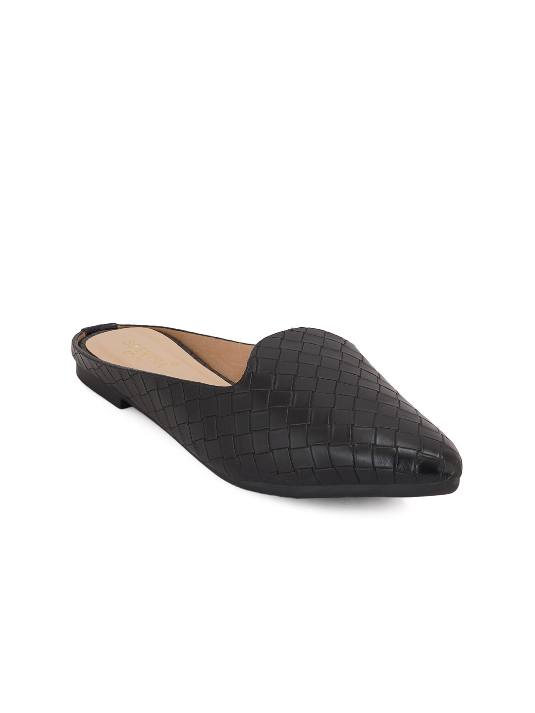 Buy SCENTRA Women Black Flat Mules Flats for Women 20586038 Myntra