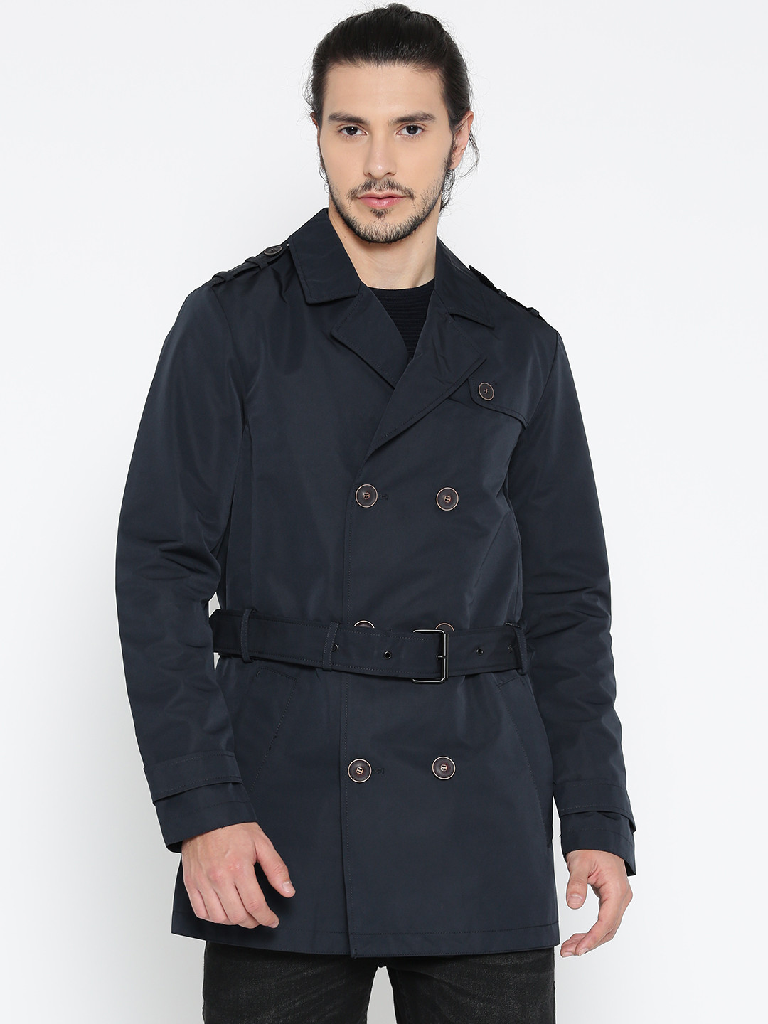 Buy FOREVER 21 Navy Tailored Coat Coats for Men 2059040 Myntra