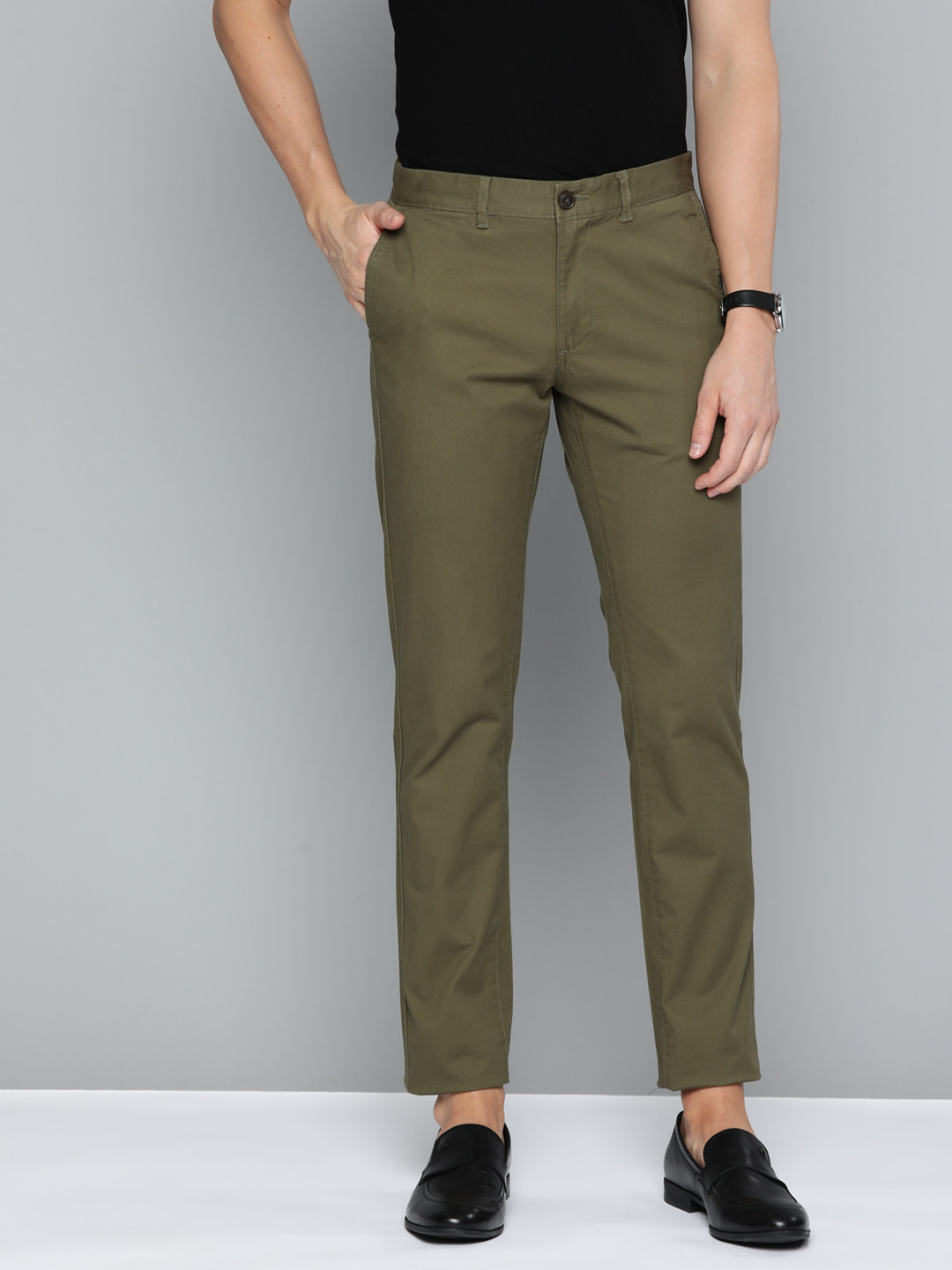 Buy Indian Terrain Men Brooklyn Slim Fit Chinos - Trousers for Men ...