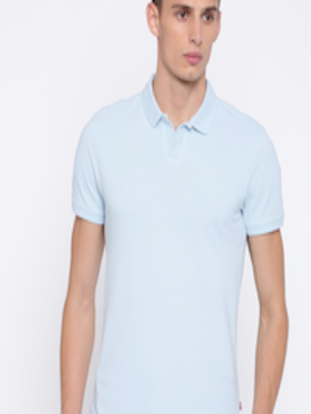 Buy Levis Men Blue Solid Polo Pure Cotton T Shirt - Tshirts for Men ...