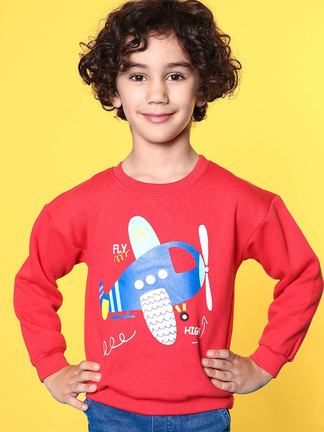 Nautinati Green and Yellow Striped Boys' Sweater for Boys