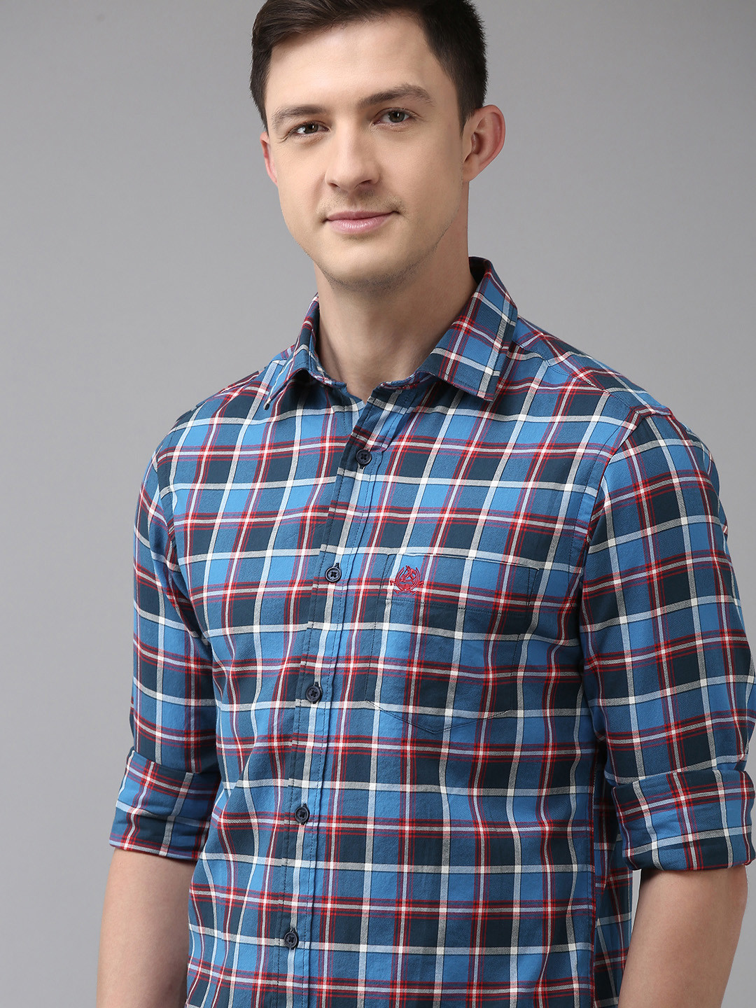 Lindsay Dress Red Tartan Polo Shirt - Royal Coat Of Arms Style