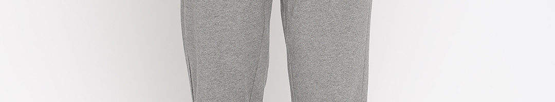 Buy Puma Grey Melange Embroidered Cat Logo Zippered Jersey Track Pants ...