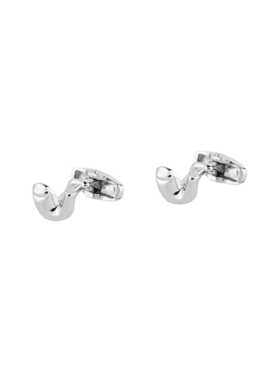 Buy The Tie Hub Silver Toned Quirky Cufflink Cufflinks for Men