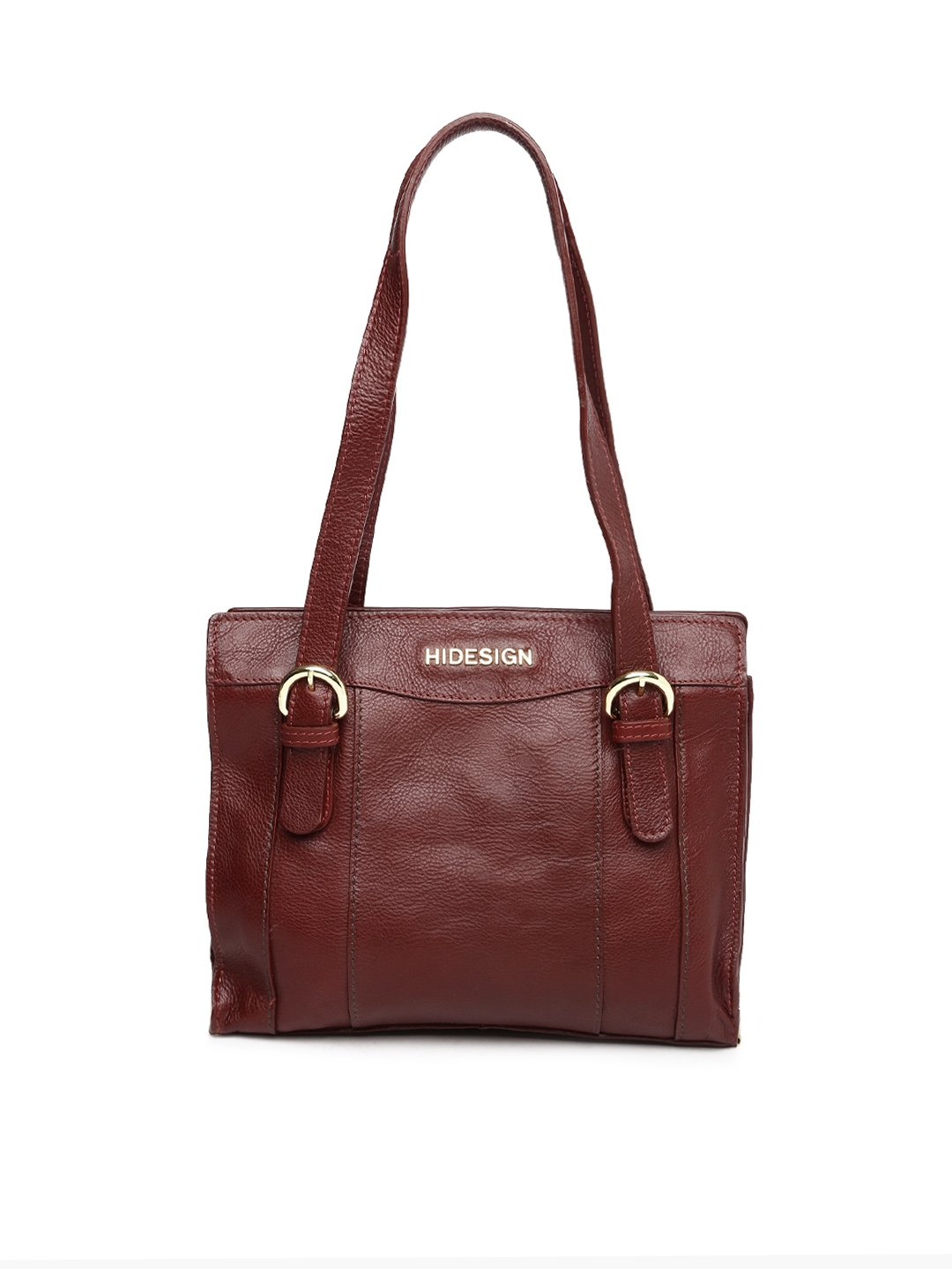 Buy Hidesign Burgundy Solid Leather Shoulder Bag - Handbags for Women 2060491 | Myntra